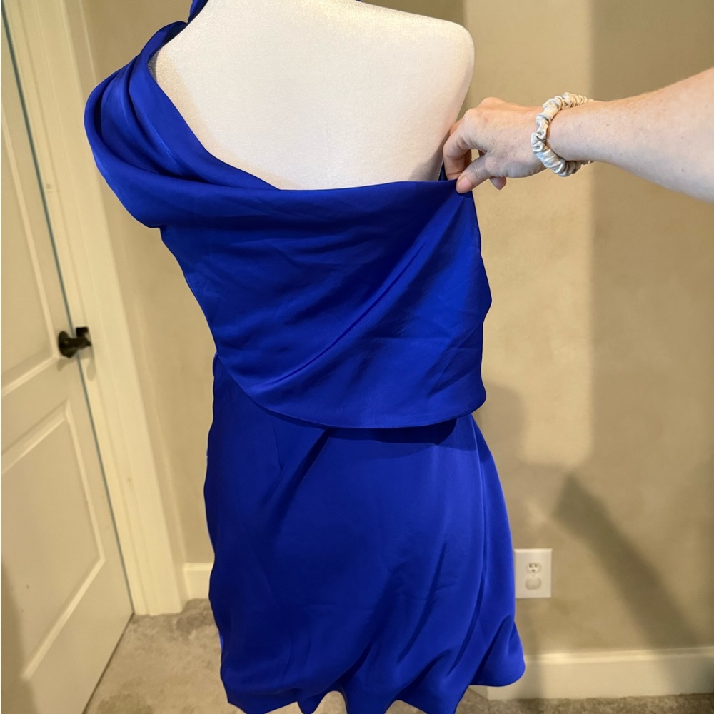 NWT MISHA OF NEW YORK Hope Satin Drape Mini Dress Size:Small - Picture 8 of 15